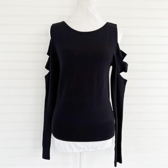 BOLD Elements cut out sleeves sweater top Size Medium - Picture 2 of 10